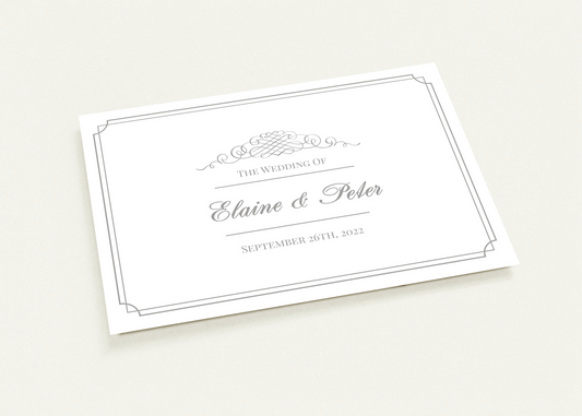 Tasteful Frames Wedding invitations (sold as packs of 10 cards, flat, with white envelopes)