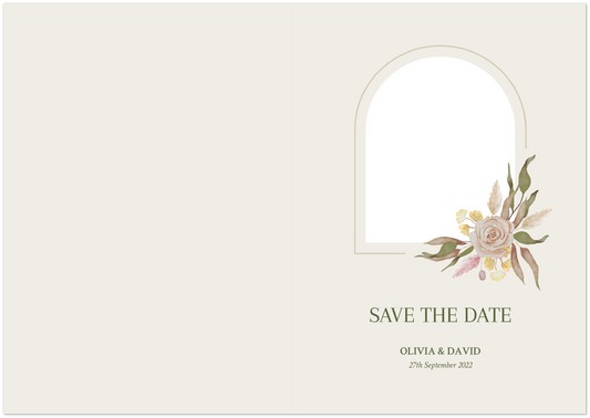 Elegant Frame Save the Date (sold as packs of 10 folded cards with white envelopes)