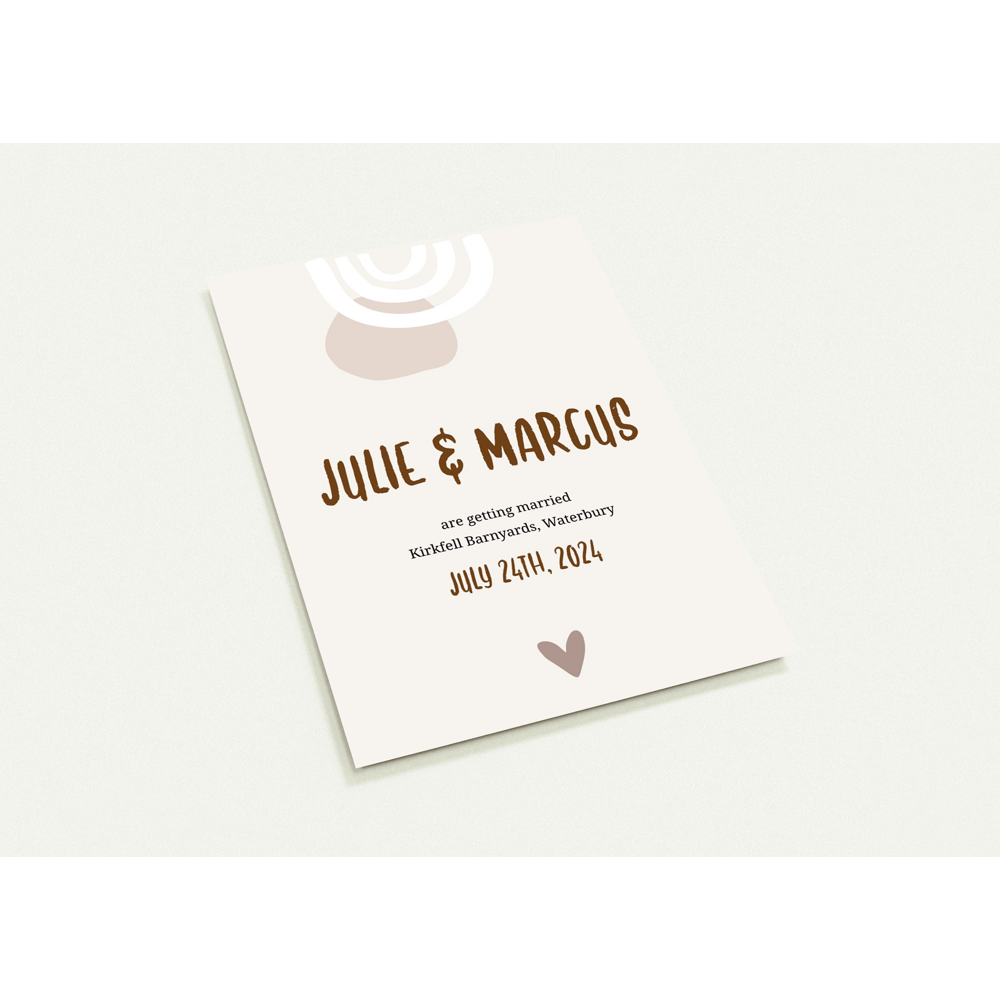 The Big Day Organic Wedding Invitations (sold as pack of 10 cards, 2-sided, premium envelopes)