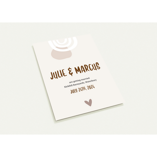 The Big Day Organic Wedding Invitations (sold as pack of 10 cards, 2-sided, premium envelopes)