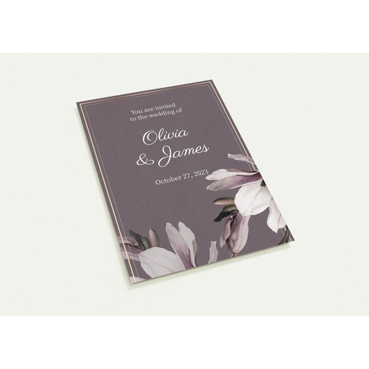 The Big Day Gorgeous Flower Invitation (sold as pack of 10 cards, 2-sided, standard envelopes)