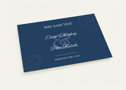 Classic Calligraphy Wedding Invitations (sold as packs of 10 cards, flat, with white envelopes)