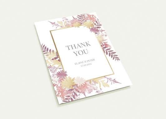 Harvest Forest Thank You Cards (sold as pack of 10 cards, flat, with white envelopes)