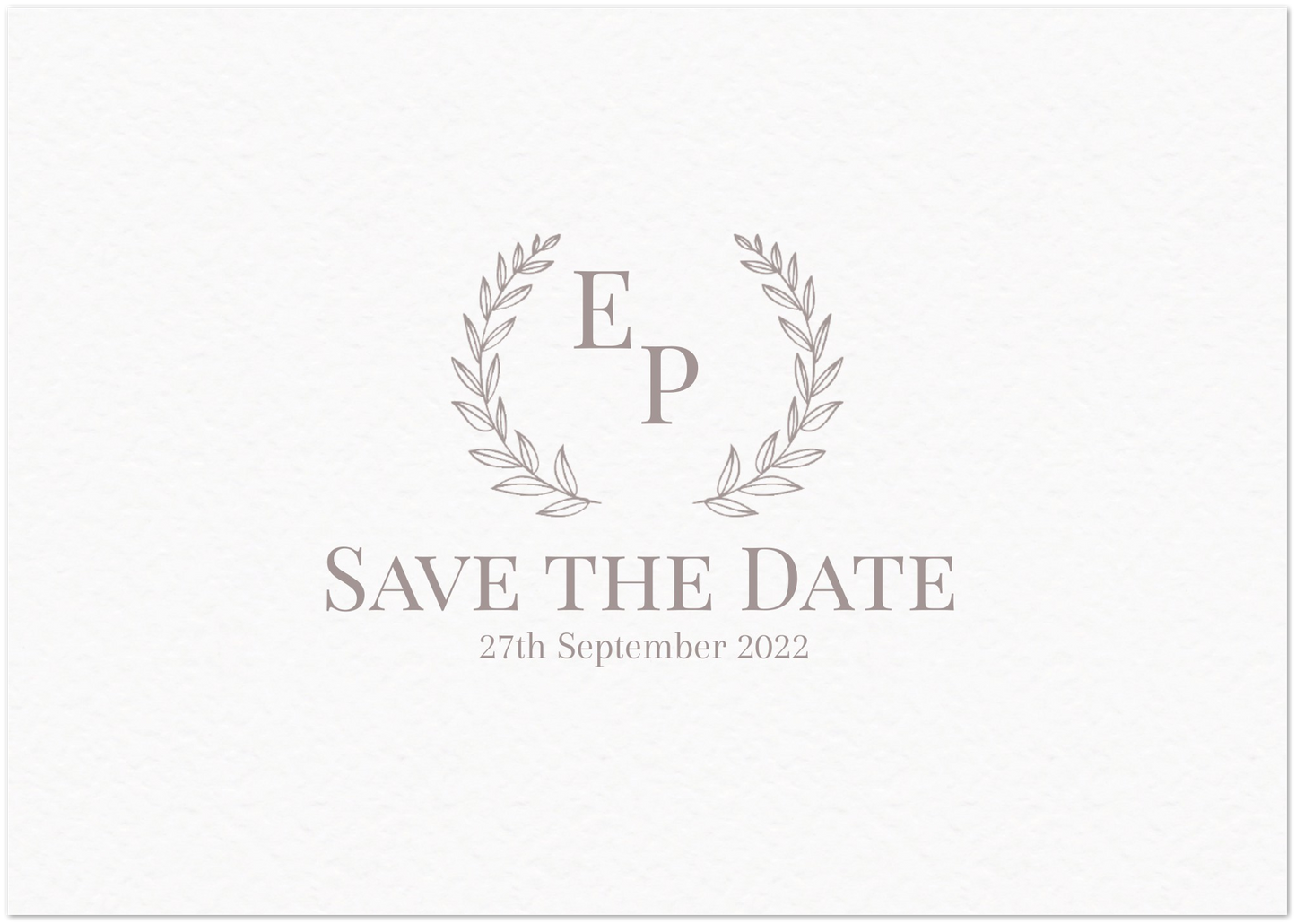 Classic Emblem Save the Date (sold as packs of 10 cards, flat, with white envelopes)