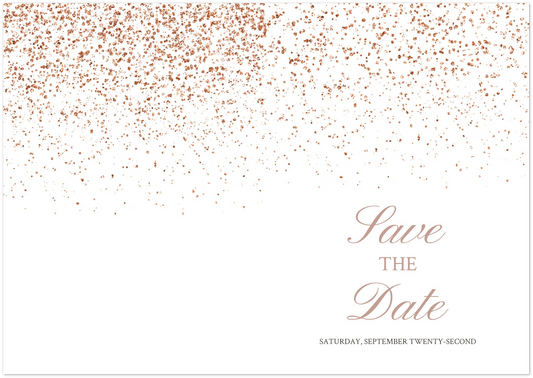 Ochre Rain Save the Date (sold as packs of 10 folded cards with white envelopes)