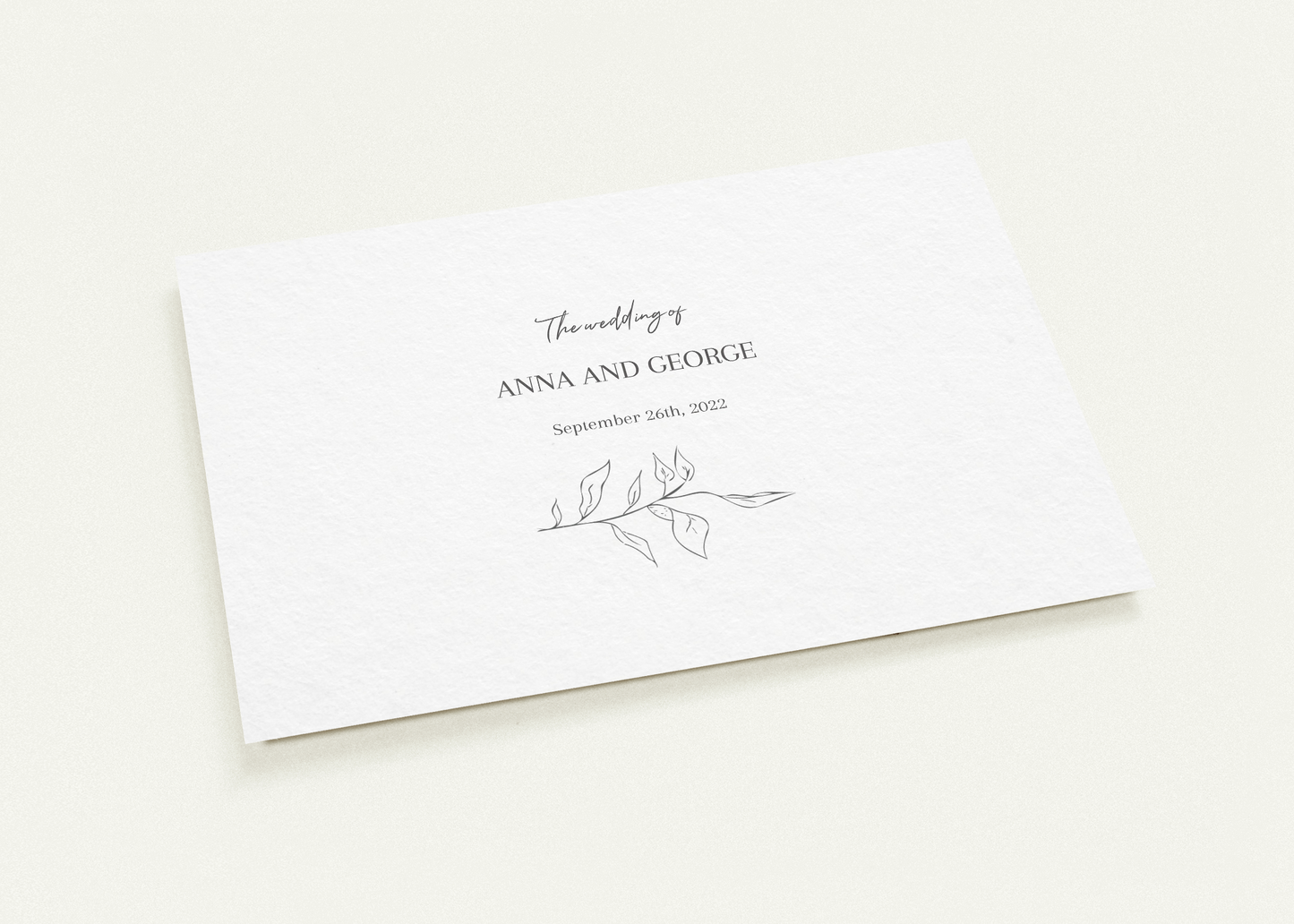 Decorative Branch Wedding invitations (sold as packs of 10 cards, flat, with white envelopes)