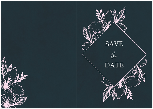 Moody Statement Save the Date (sold as packs of 10 folded cards with white envelopes)