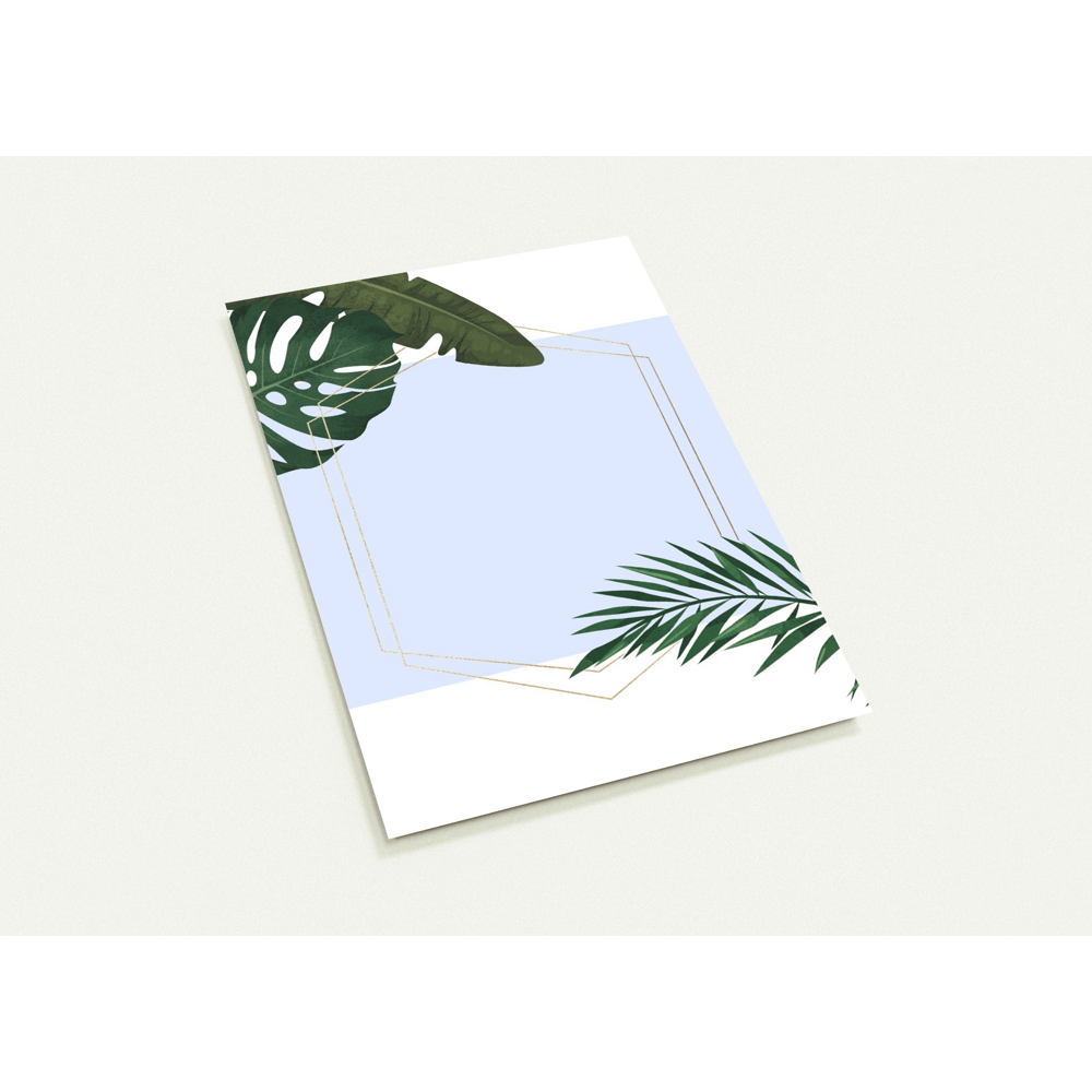 Tropical Frame Thank You Cards (sold as pack of 10 cards, flat, with white envelopes)