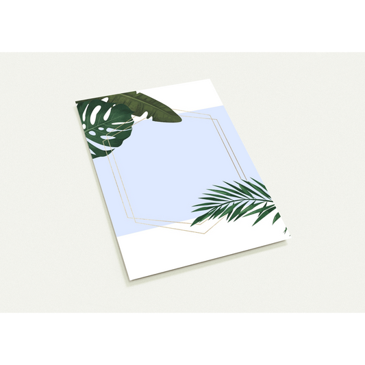 Tropical Frame Thank You Cards (sold as pack of 10 cards, flat, with white envelopes)