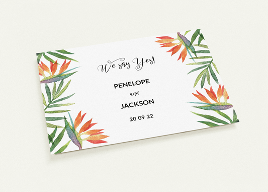 Orange Petals Wedding invitations (sold as packs of 10 cards, flat, with white envelopes)