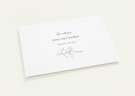 Decorative Branch Wedding invitations (sold as packs of 10 cards, flat, with white envelopes)