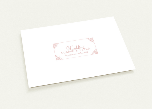 Stamp Style Wedding Invitations (sold as packs of 10 cards, flat, with white envelopes)