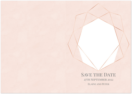 White Prism Save the Date (sold as packs of 10 folded cards with white envelopes)